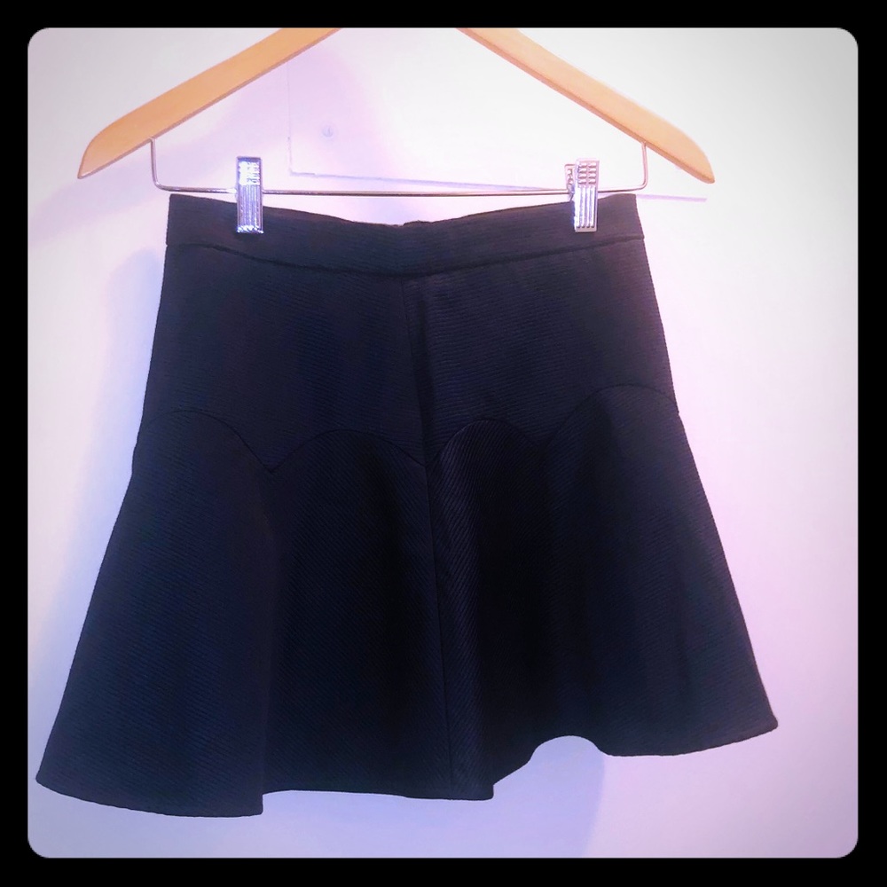 Club Monaco navy flared mini skirt